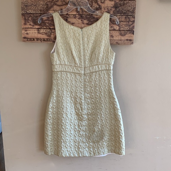 Worn once! Classic. Textured gold tone 1060 Sherman party dress size 2 - Picture 3 of 4